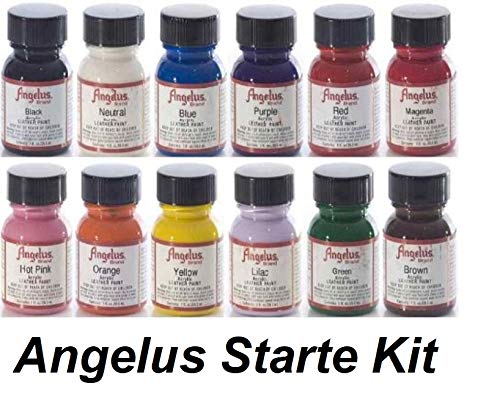 Product Cover Angelus Leather Paint Set of 12 1 Oz