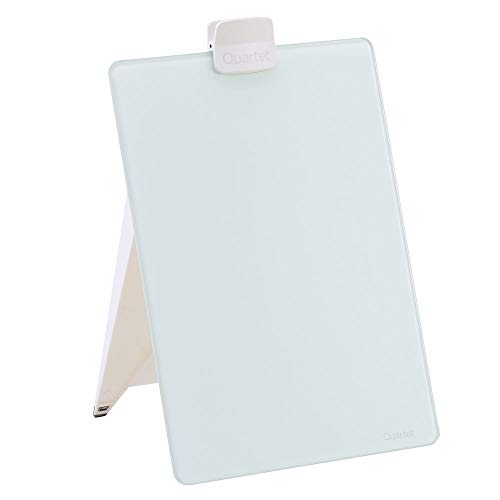 Product Cover Quartet Glass Whiteboard Desktop Easel, 9 x 11 inches, White Dry Erase Surface (GDE119)