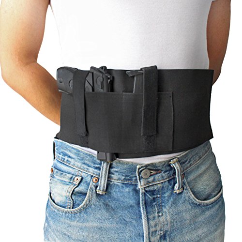 Product Cover Chengyuan Belt-Holster Versatile Belly Band Holster Concealed Carry with Magazine Pocket/Pouch for Women/Men Fits Glock, Ruger LCP, M and P Shield, Sig Sauer, Kahr, Beretta, 1911