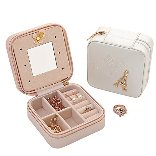 Product Cover Yiluana Portable Jewelry Case Travel Earring Ring Necklace Accesories Organizer Box with Zipper (Tower)