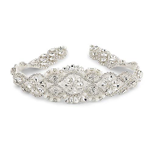 Product Cover SoarDream Rhinestone Applique Pearl and Crystal Belt DIY Bridal Dress Belt