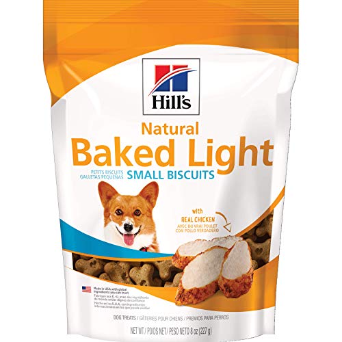 Product Cover Hill's Dog Treats Baked Light Dog Biscuits with Real Chicken for Small Dog, Healthy Dog Snacks, 8 oz Bag