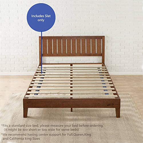 Product Cover Continental Sleep 1.5-Inch Standard Mattress Support Wooden Bunkie Board/Slats, Queen, Beige