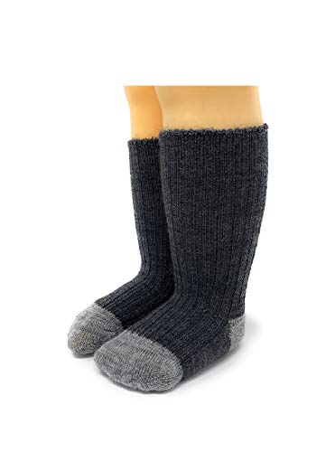 Product Cover Warrior Alpaca Socks - Baby Alpaca Dye-Free Baby Color Block SocksNEW (00/6-12mos, Grey/Silver)