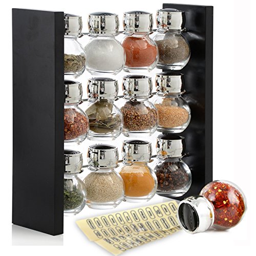 Product Cover Belwares Spice Rack Stand Holder - 12 Bottles Countertop Species Organizer - Keeps a Dozen Flavors Close at Hand (Spices Not Included)