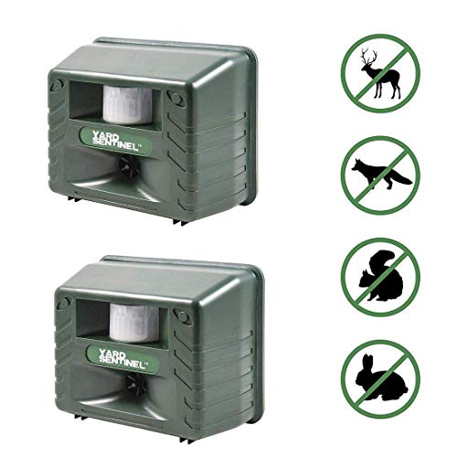 Product Cover Aspectek Includes AC Adapter, Extension Cord Pest Repeller Yard Sentinel 2 Pack Outdoor Ultrasonic Animal Control, Green