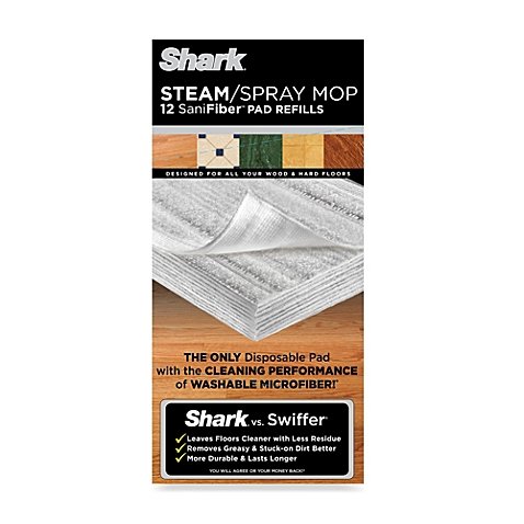 Product Cover Shark steam/spray mop sanifiber disposable pad refills (12 count) (2)