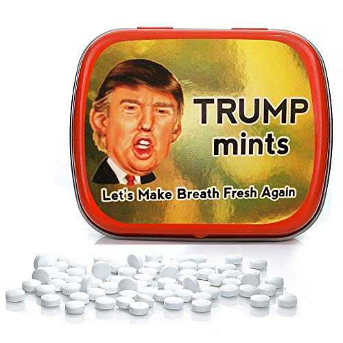 Product Cover Trump Make Breath Fresh Again Mints - Trump Gag Gifts - Clinton Trump Election 2016 - Donald Trump Gifts - Peppermint Breath Mints - Funny Mint Tins by Gears Out