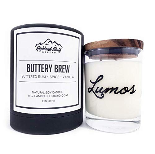 Product Cover Highland Bluff Studio Buttery Brew, Book Inspired Scented Soy Candle