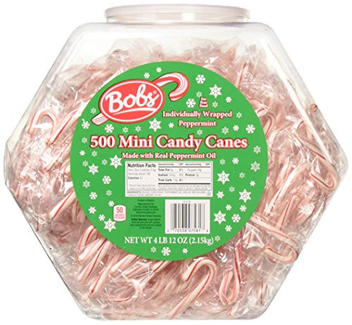 Product Cover Brach's Mini Peppermint Candy Canes 500 Count Jar, 76 ounces