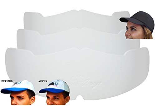 Product Cover 3Pk. White Manta Ray Baseball Caps Crown Inserts for Low Profile Caps| Hat Shaper| Hat Stretcher| Hat Stiffener| for Flex-fit Hats |Hat Support| Hat Padding| Hat Cleaning Aide| Cap Storage| 100% MBG.