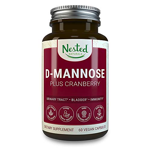 Product Cover D-MANNOSE 500 mg | 60 Vegan Capsules with Potent Cranberry Extract | Prevent & Provide Relief for Occasional UTI Infections | Maintain Urinary Tract and Bladder Health | DMannose Pills for Men & Women