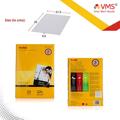 Product Cover Kodak Inkjet Paper Poly Pack A4 280 GSM [20 Sheets]