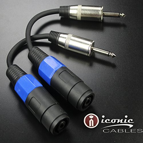 Product Cover 2 pack Speakon Female Connector to 1/4