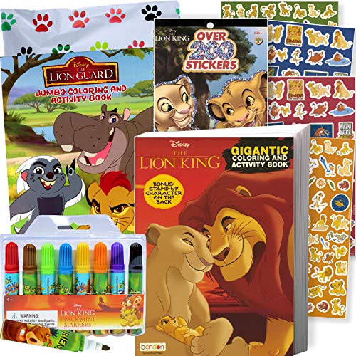Product Cover Lion Guard Coloring Book Super Set Bundle - 2 Lion Guard Coloring Books with Lion Guard Markers