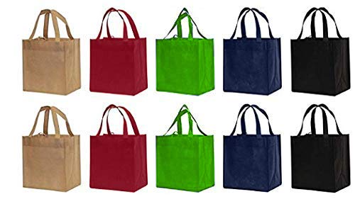 Product Cover Earthwise Reusable Grocery Bags Shopping Totes Eco Friendly (10 Piece Pack)