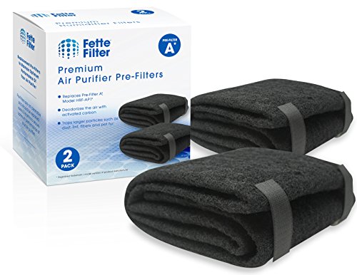 Product Cover Fette Filter Pack of 2 Carbon Pre-Filter Rolls | Compatible with Honeywell HRF-AP1, Filter A - Makes Up to 8 Air Filters Each Roll | Universal Pre Filters Capture Impurities & Removes Odor