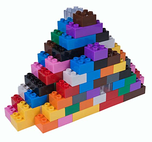 Product Cover Strictly Briks Classic Big Briks, Building Brick Set, 108 Pieces 2 Large Block Sizes 100% Compatible with All Major Brands, 12 Fun Colors