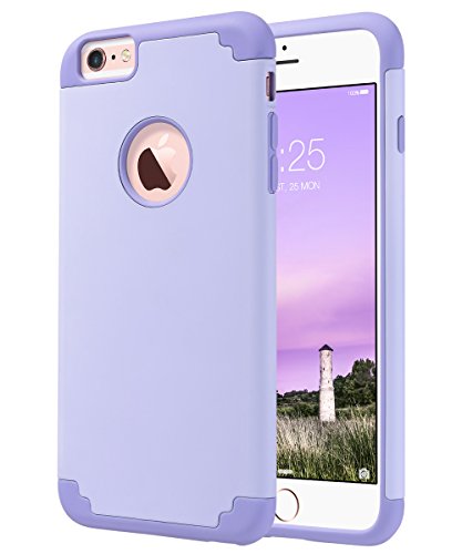 Product Cover ULAK iPhone 6 Plus Case, iPhone 6S Plus Case,Thin Dual Layer Soft Silicone Skin Hard Back Cover Anti Scratches Bumper Protective Case for Apple iPhone 6 Plus/6S Plus 5.5 inch - Lavender