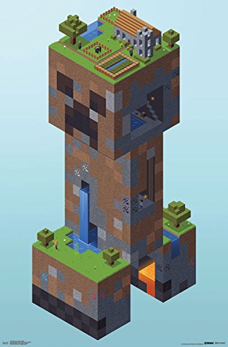 Product Cover Trends International Minecraft Creeper Village Wall Poster 22.375