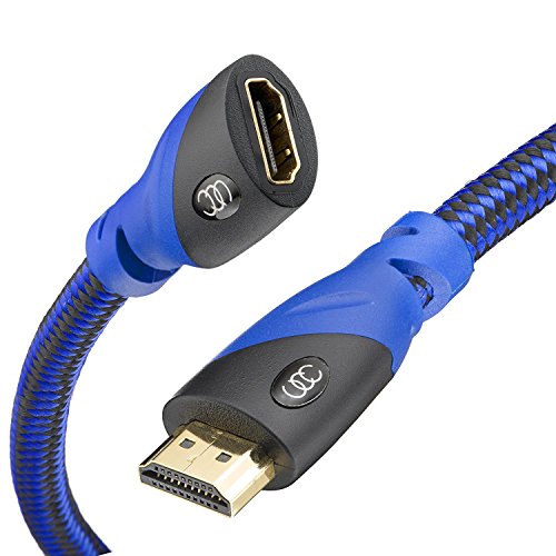 Product Cover HDMI Extender - Male to Female, Extension Cable (15 Feet) High-Speed HDMI Cable (2.0b) 4k Resolution - Supports 3D, Full HD, 2160p, Audio Return Channel (Latest Version) - 15ft