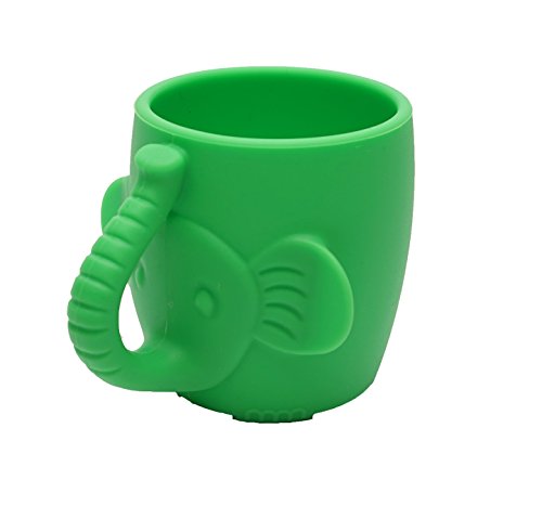 Product Cover Baby Kid Sippy Cup Mug for Toddlers Learning Cup Elephant Design Great for Baby's Interaction Dexterity Food Grade Silicone BPA Free Bambini Bear 6 OZ Capacity