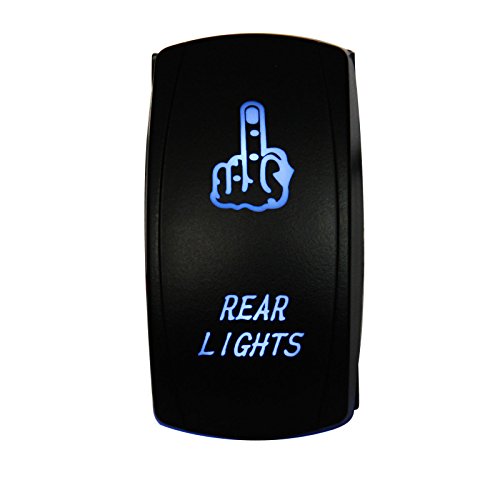 Product Cover DJI4X4 Rear Lights Rocker Switch Laser Light Toggle Switch On-Off Button 5 Pins Blue LED Light 20A 12V