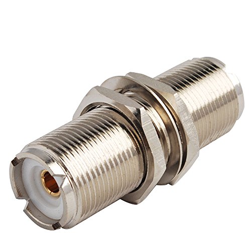 Product Cover Eightwood 2pcs SO239 Adapter UHF Female to Female Jack Bulkhead RF Connector