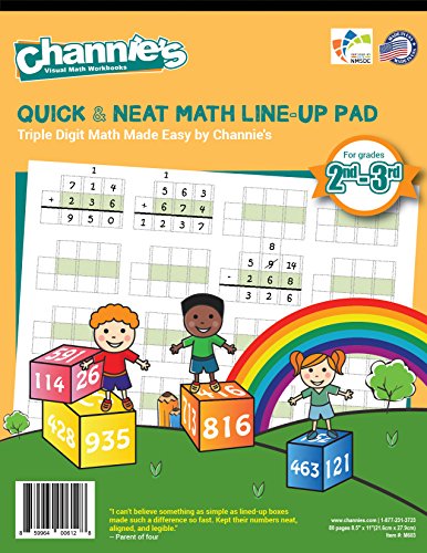 Product Cover Channie's M603 Triple Digit Math Lineup Pad Math Workbook, 2nd/3rd Graders