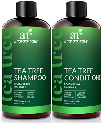 Product Cover ArtNaturals Tea Tree Shampoo and Conditioner Set - (2 x 16 Fl Oz / 473ml) - Sulfate Free - Therapeutic Grade Tea Tree Essential Oil - Deep Cleansing for Dandruff, Lice, Dry Scalp and Itchy Hair