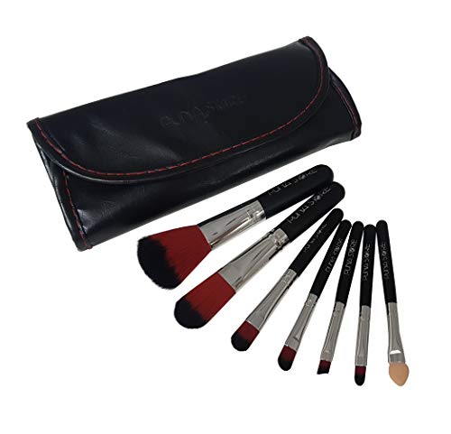 Product Cover Puna Store 7 Piece Makeup Brush Set with Storage Pouch - Black