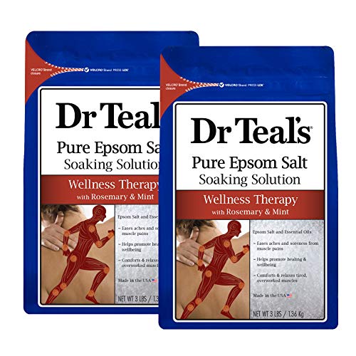 Product Cover Dr. Teal's Epsom Salt Soaking Solution, Therapy & Relief with Rosemary and Mint, 48 Ounce, Pack of 2