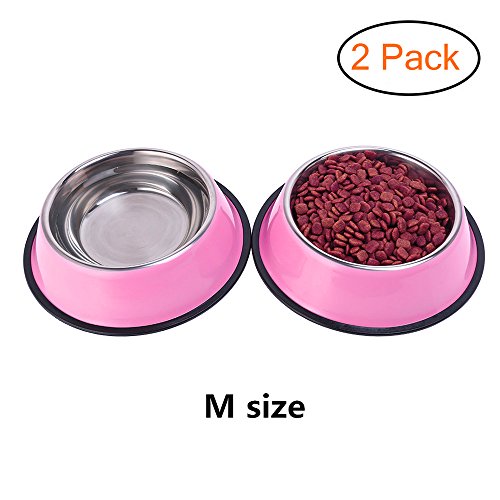 Product Cover Whippy Stainless Steel Dog Bowl For Small/Medium/Large Pets (set of 2)