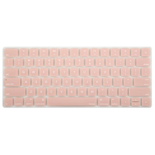 Product Cover MOSISO Keyboard Cover Compatible with iMac Wireless Magic Keyboard Type Protector, 2015 US Version (MLA22LL/A, A1644), Soft Protective Ultra Thin Keyboard Skin, Rose Quartz
