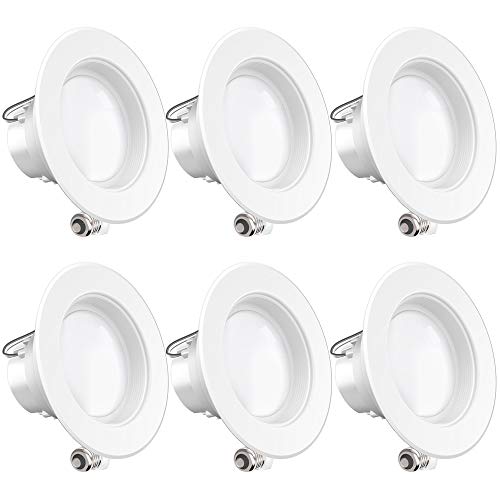 Product Cover Sunco Lighting 6 Pack 4 Inch LED Recessed Downlight, Baffle Trim, Dimmable, 11W=40W, 4000K Cool White, 660 LM, Damp Rated, Simple Retrofit Installation - UL + Energy Star