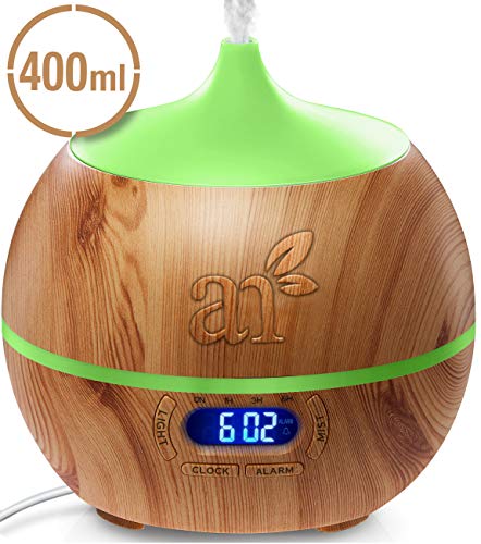 Product Cover ArtNaturals Essential Oil Diffuser and Humidifier with Bluetooth Speaker Clock - (13.5 Fl Oz / 400ml Tank) - Electric Cool Mist Aromatherapy for Office, Home, Bedroom, Baby Room 7 Color LED Lights