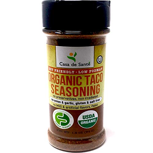 Product Cover Organic Paleo Seasoning, Healthy Low FODMAP Spices (Taco Seasoning)|No Onion No Garlic, Gluten Free, No Salt, No Carb, Keto, Paleo, Whole30, Kosher, All Natural, Non GMO, Non Irradiated- Casa de Sante