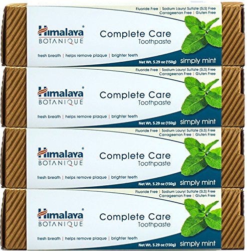 Product Cover Himalaya Complete Care toothpaste - Simply Mint 5.29 oz/150 gm (4 Pack) Natural, Fluoride-Free & SLS Free