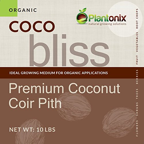 Product Cover Coco Bliss Premium Coconut Coir Pith 10 lbs brick/block, OMRI listed for Organic Use