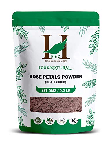 Product Cover 100% Pure Rose Petals Powder (Rosa Centifolia) for Facial Mask Formulation - 1/2 LB/ 227 gms / 8 Oz