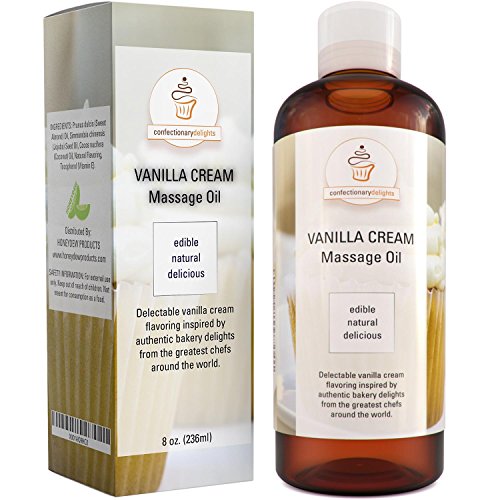 Product Cover Edible Vanilla Erotic Massage Therapy Oils with Powerful Aphrodisiac & Skin Care Benefits - Natural Carrier Oils for Sensual Massage with Jojoba Sweet Almond & Coconut Oil - Therapeutic Muscle Relief