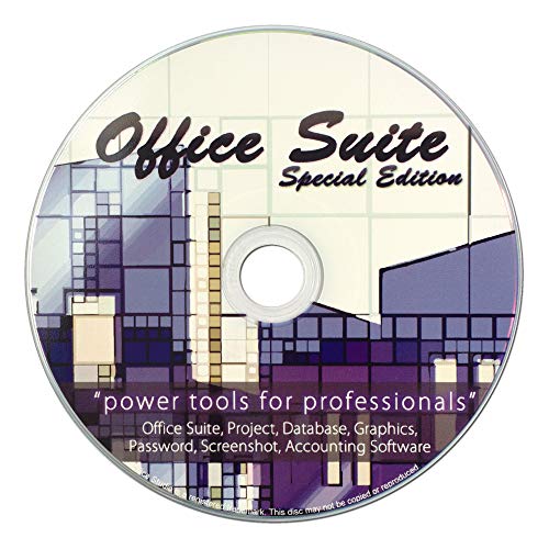 Product Cover Office Suite 2019 on CD for Windows PC, 10, 8, or 7, Includes Computer Guide, Software Powered by Apache OpenOffice