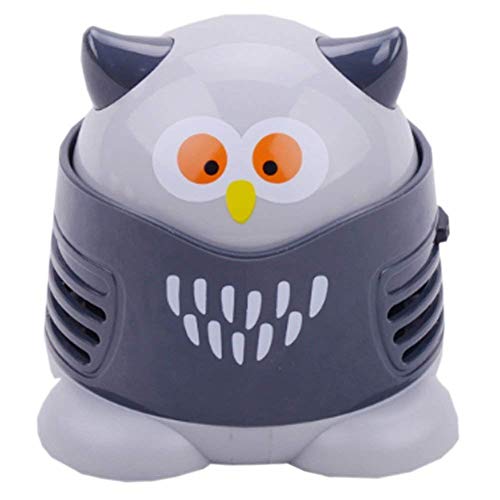 Product Cover Portable Cartoon Mini Owl Table Dust Vacuum Cleaner Table Cleaning Assistance Keyboard Cleaning Dust Sweeper for Home Office by VESIPA