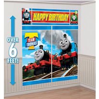 Product Cover Thomas The Tank Engine Scene Setter Photo Background Poster 5 Count Birthday Party Supplies