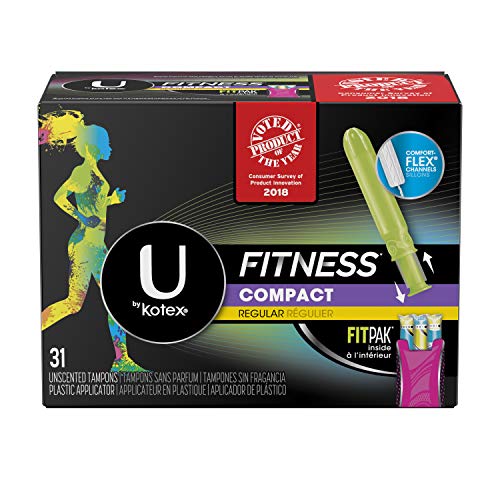 Product Cover U by Kotex Fitness Tampons with FITPAK, Regular Absorbency, Fragrance-Free Tampons, 31 Count