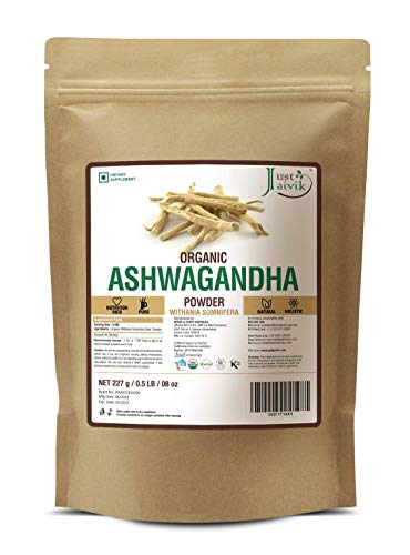 Product Cover 100% Organic Ashwagandha Powder- Withania Somnifera- USDA Certified Organic- 227g (0.5 LB) 8 oz - Ayurvedic Herbal Supplement That Promotes Vitality & Strength - Support for Stress-Free Living