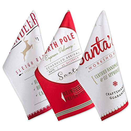 Product Cover DII Christmas Dishtowel Decorative Oversized, Set of 3, North Pole
