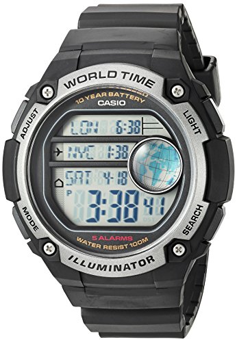 Product Cover Casio Men's 'Classic' Quartz Resin Casual Watch, Color:Black (Model: AE-3000W-1AVCF)