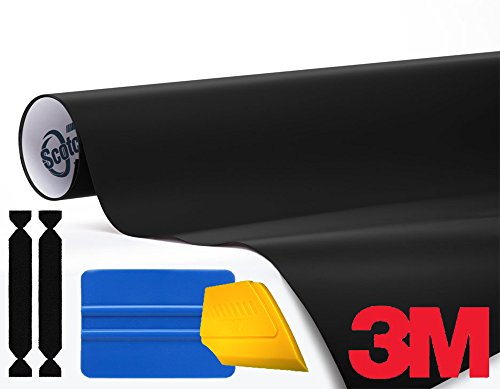 Product Cover 3M 1080 Satin Black Air-Release Vinyl Wrap Roll Including Toolkit (1ft x 5ft)