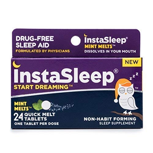 Product Cover InstaSleep Mint Melts | Drug-Free Sleep Aid | Fast Dissolve-in-Mouth Tablets | Non-Habit Forming